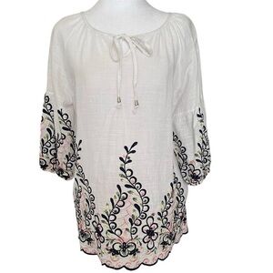 Kindred Embroidered White Blouse